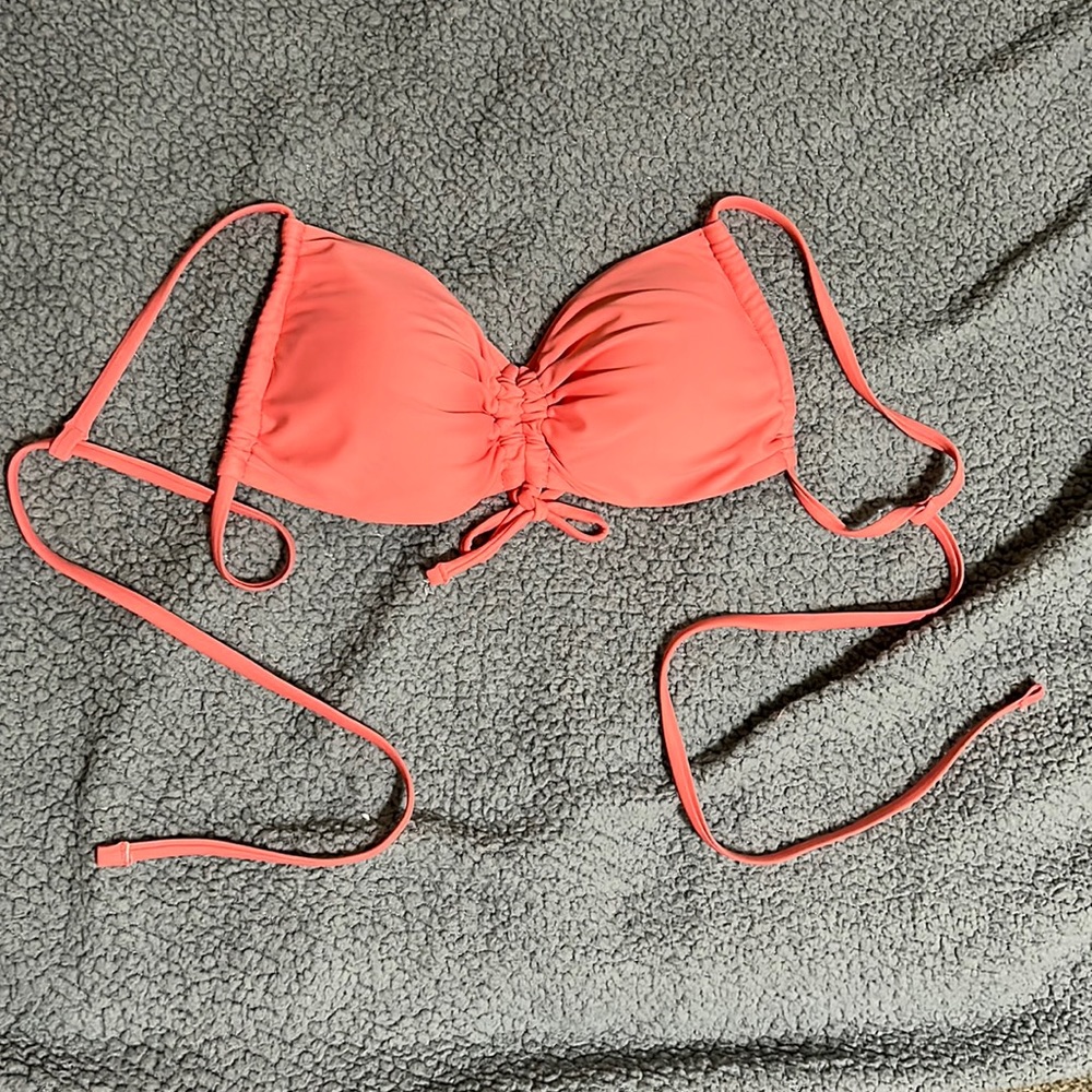 Pink bikini top from aerie